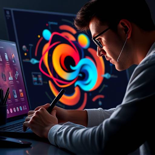 Captura de pantalla de una persona trabajando en un diseño vectorial con Adobe Illustrator