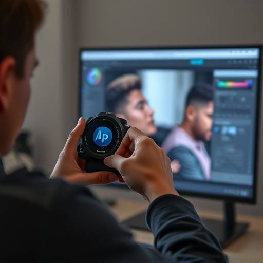 Captura de pantalla de una persona usando Adobe Photoshop para editar una imagen