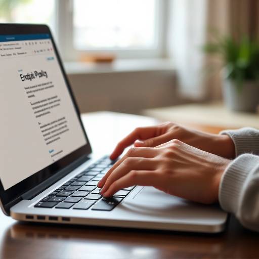 Una persona escribiendo un correo electrónico en un ordenador portátil, representando la comunicación para consultas sobre la política de cookies